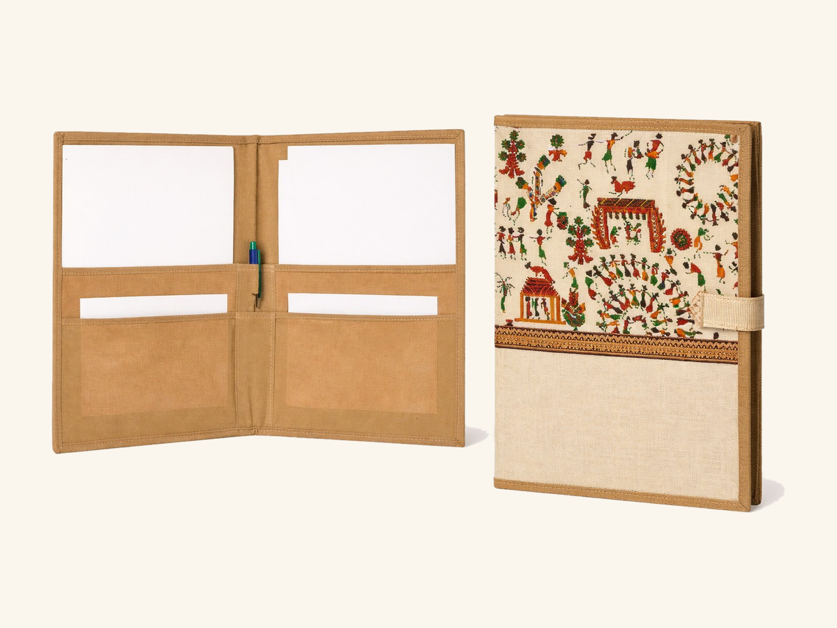 Jute Madhubani Folder
