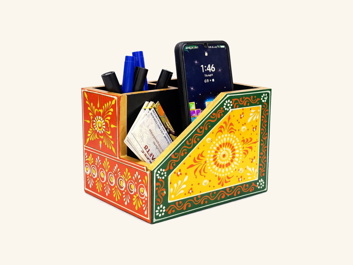 Wooden Desk Organiser